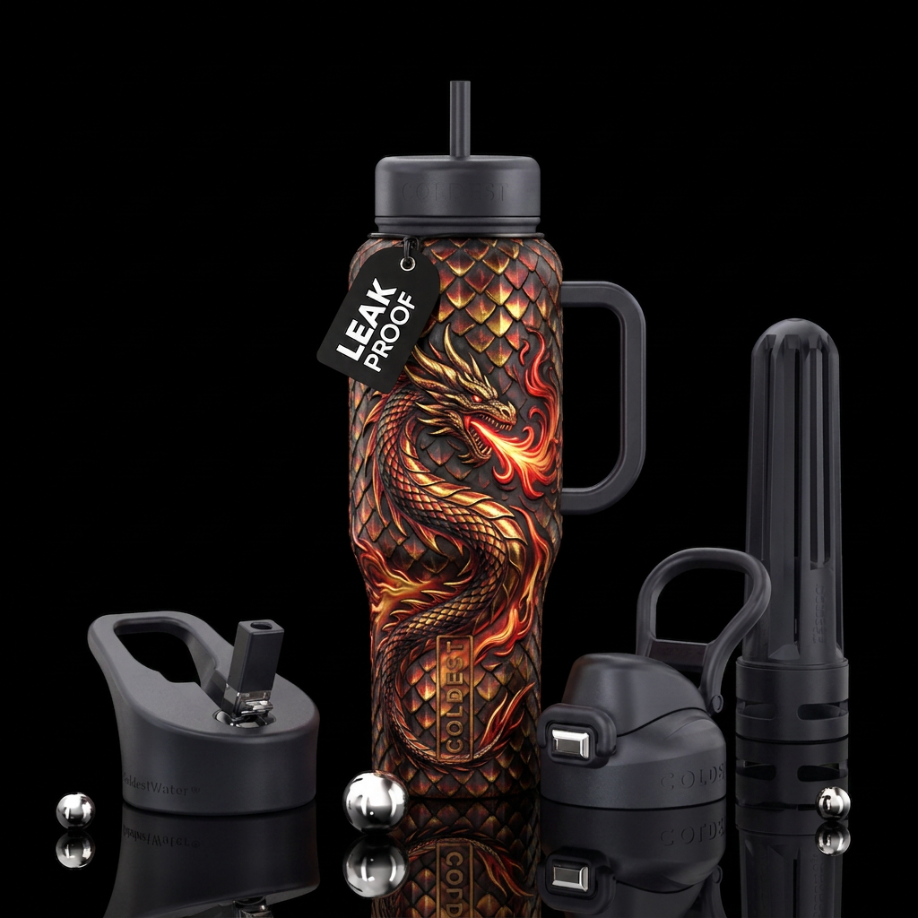 Tumbler inspired by a fire breathing dragon, pleas... water bottle design