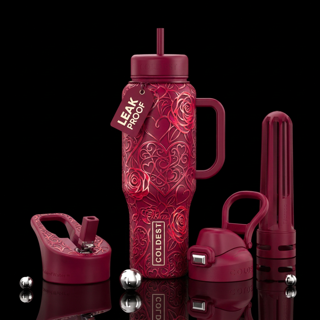 Tumbler inspired by romance, please show both side... water bottle design