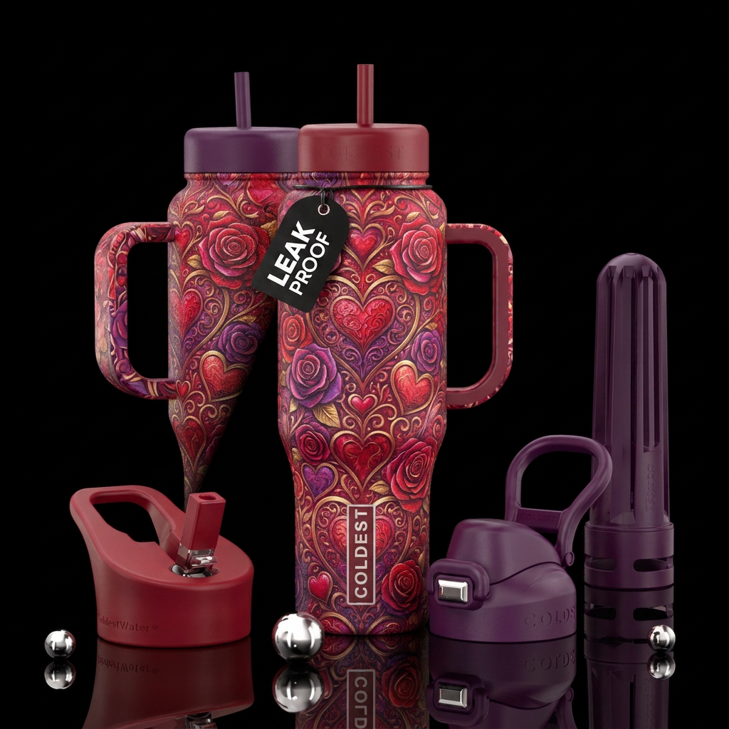 Tumbler inspired by romance, please show both side... water bottle design