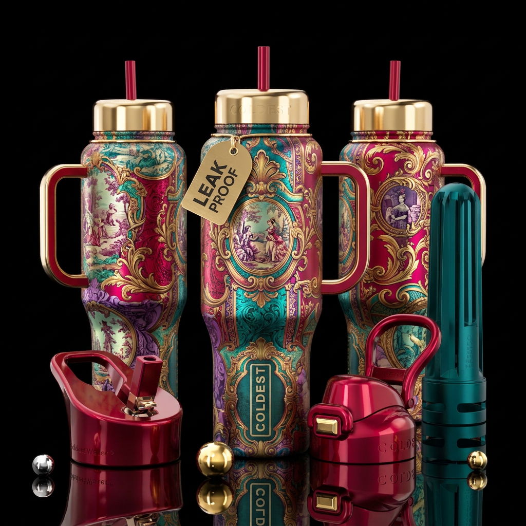 Tumbler inspired by romance of times past,  please... water bottle design