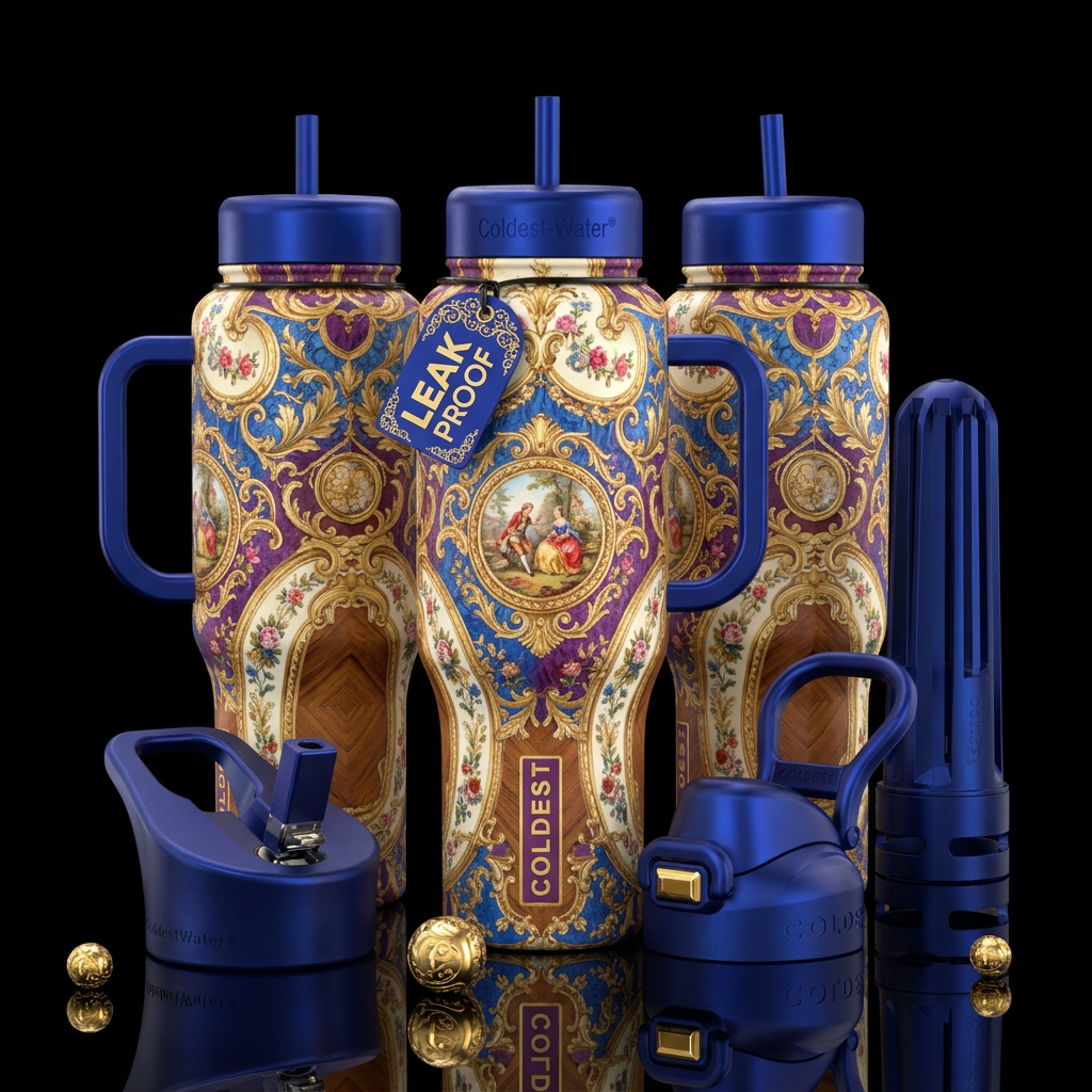 Tumbler inspired by romance of times past,  Versai... water bottle design