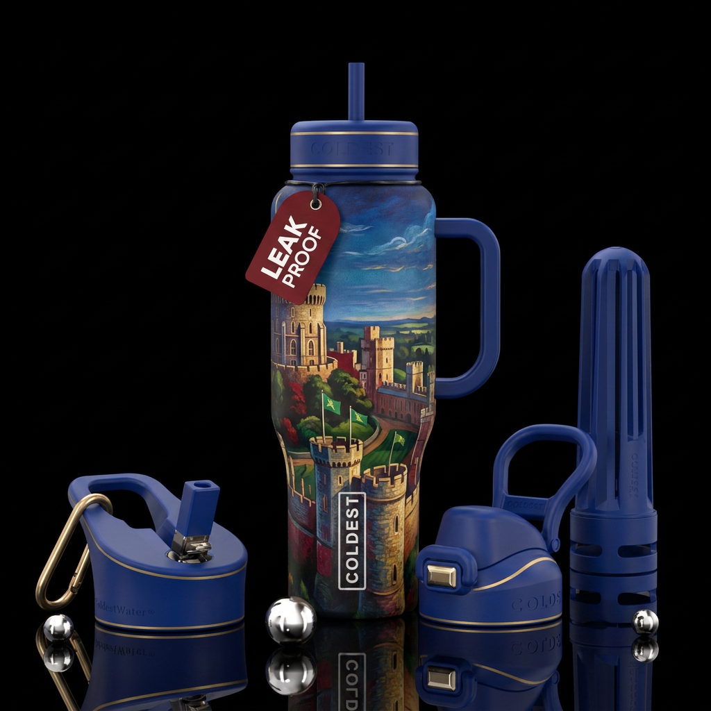 Tumbler inspired by romance of times past,  Windso... water bottle design