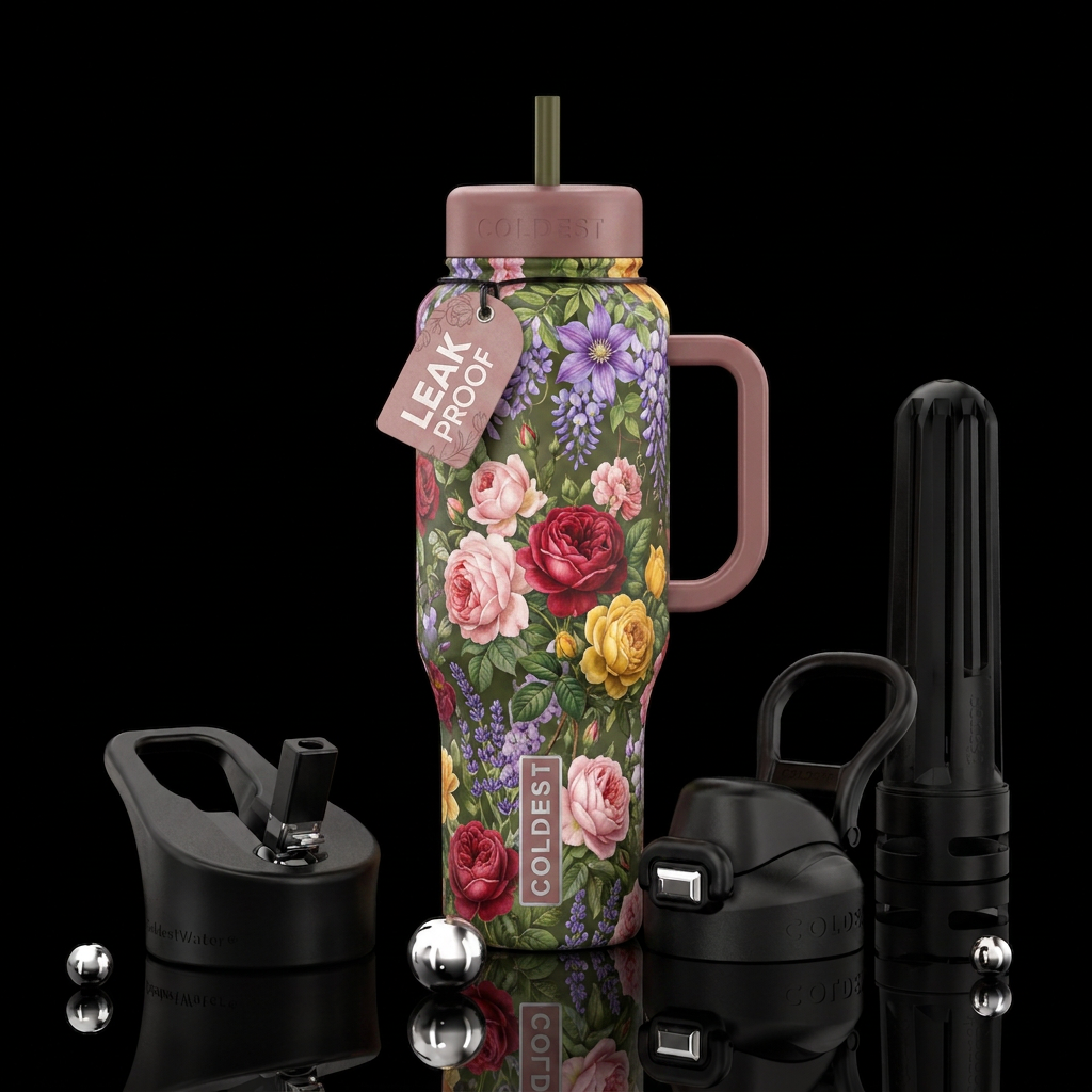 Tumbler is inspired by romantic, dreamy, garden, p... water bottle design