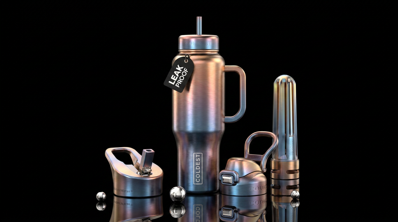 Tumbler inspired by satin rocket metal water bottle design