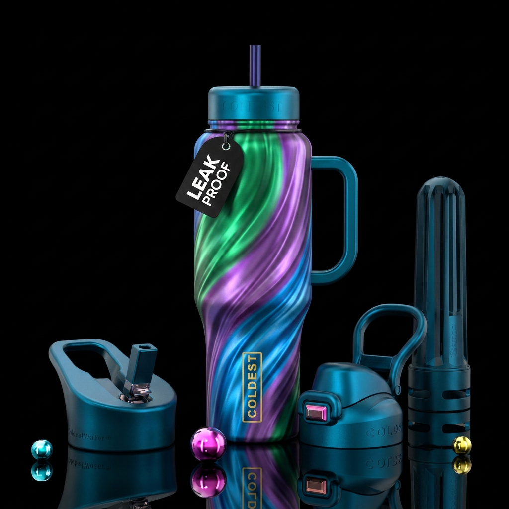 Tumbler inspired by satin streams water bottle design