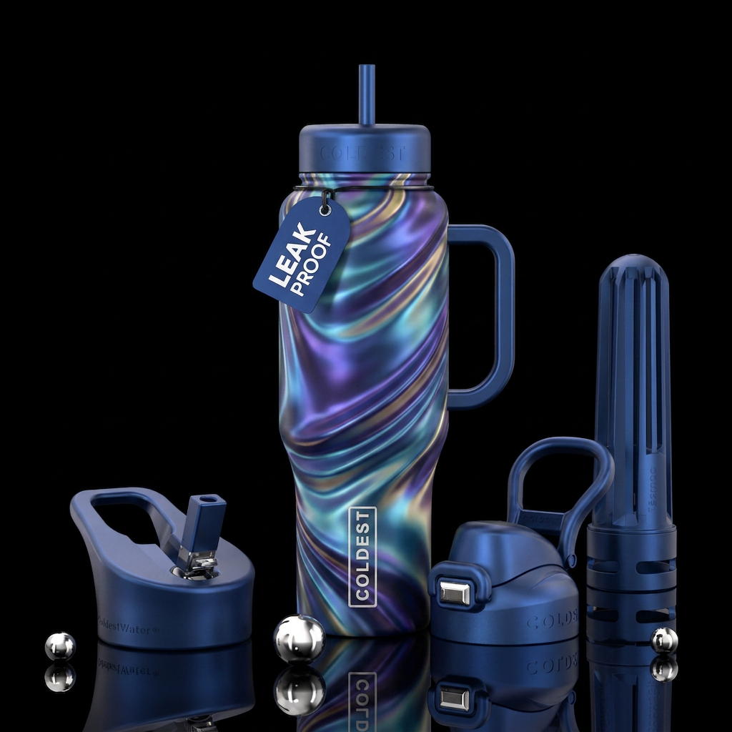 Tumbler inspired by satin streams water bottle design