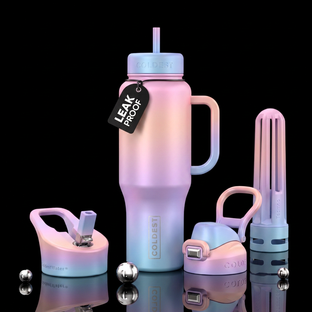 Tumbler inspired by satin skies water bottle design
