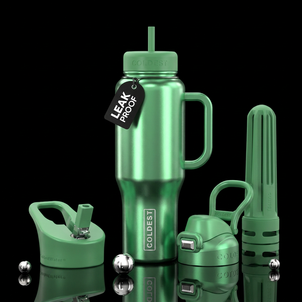 Aloevera metalic water bottle design