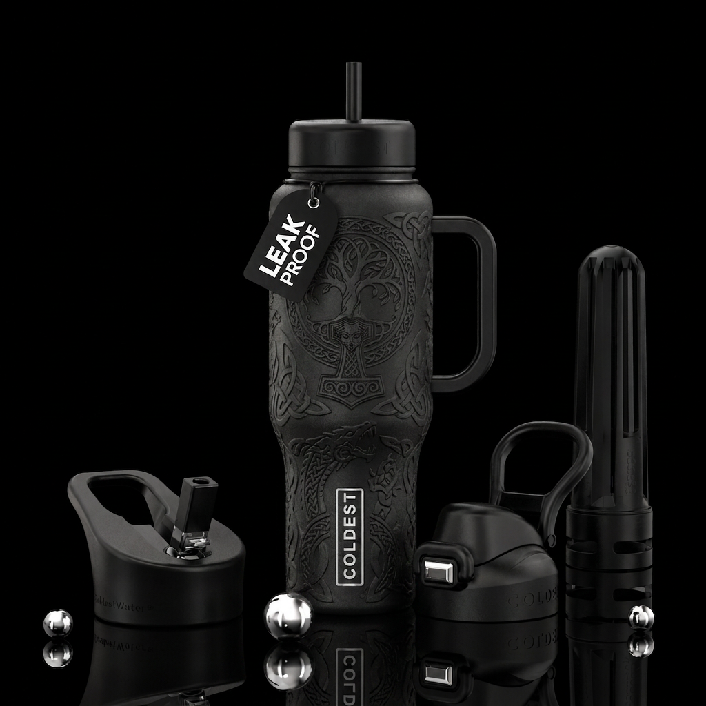 Nordic legends water bottle design