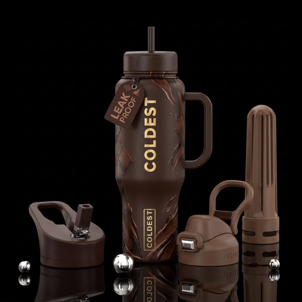 Love of chocolate water bottle design