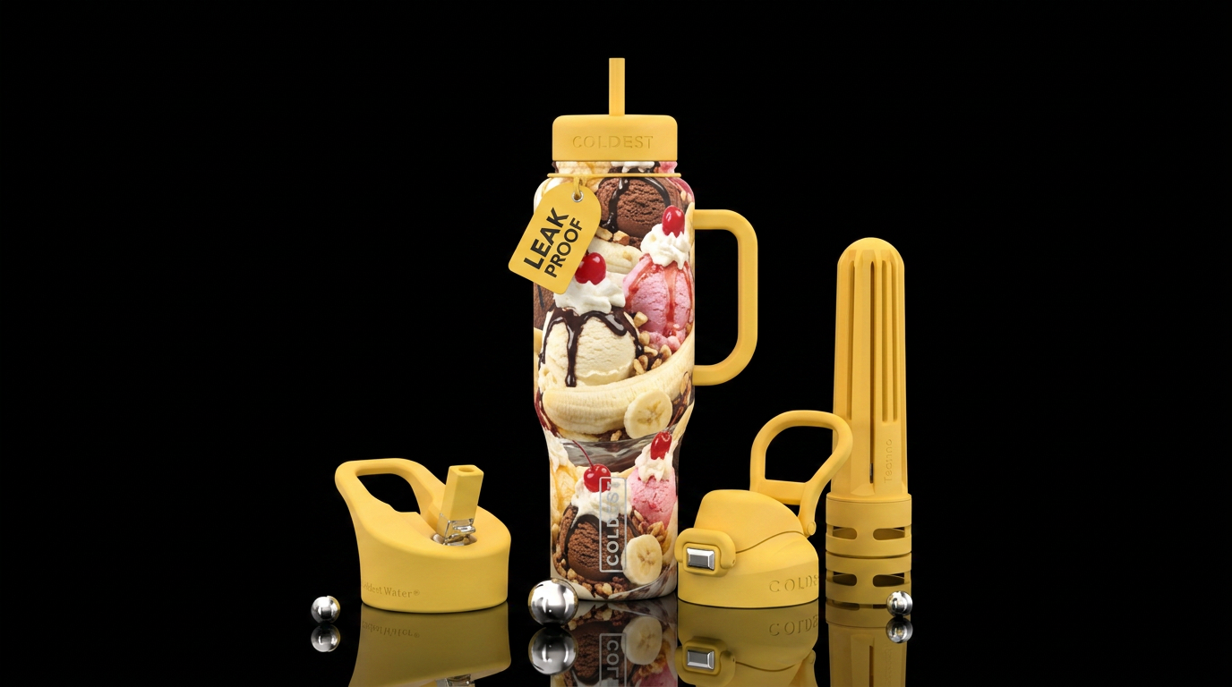 Love of babana splits water bottle design