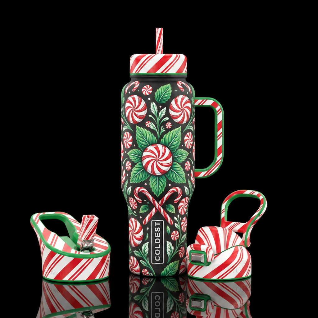 Love of peppermint water bottle design