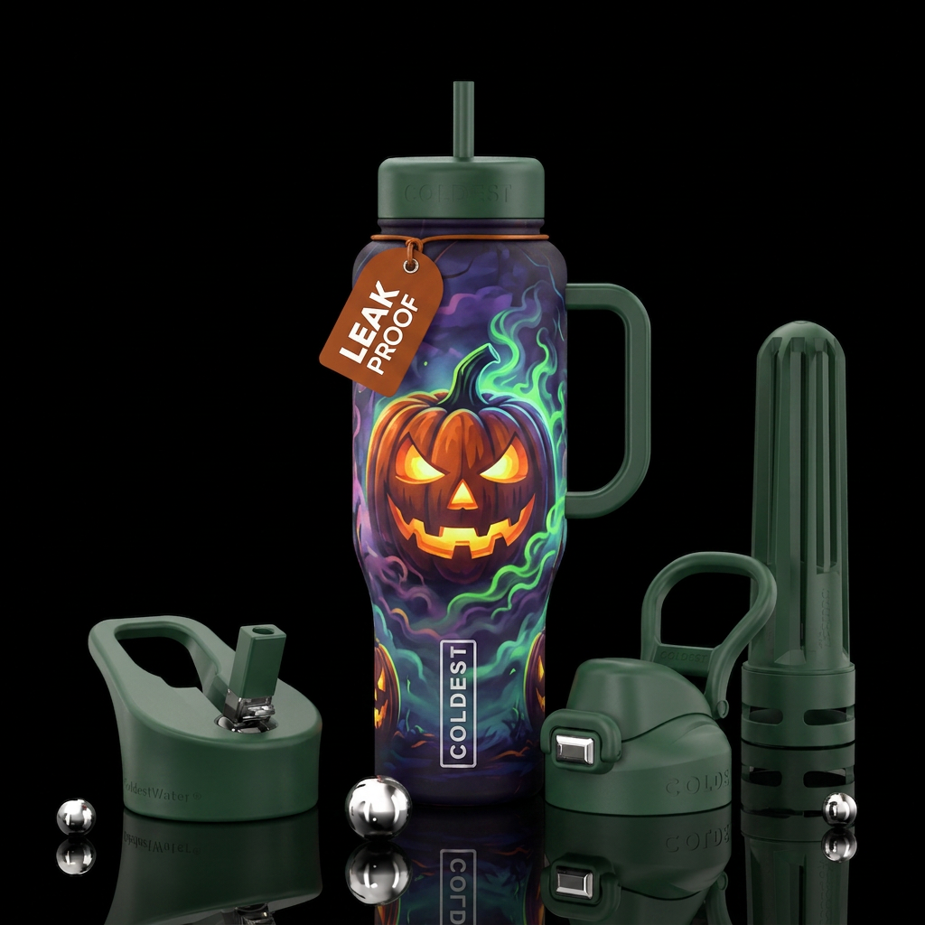 Haunted jacket lanterns with fog water bottle design