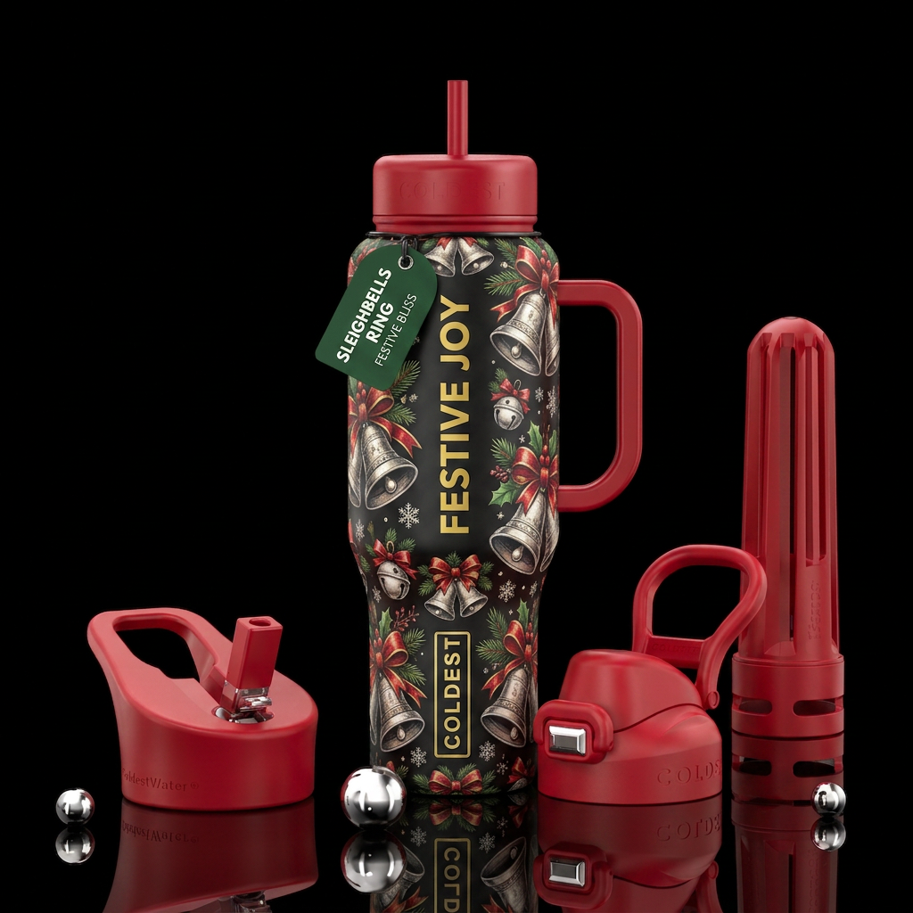 Sleighbells ring water bottle design