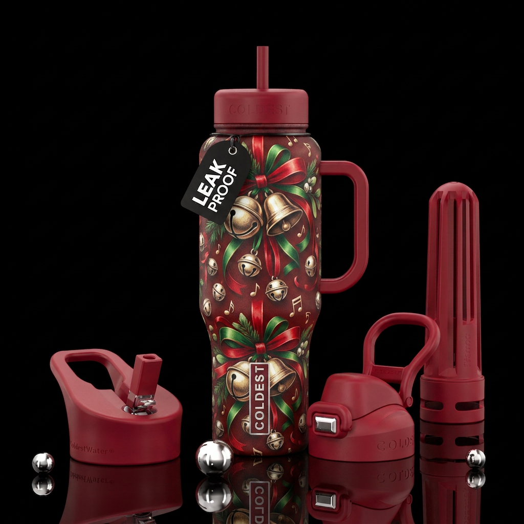 Sleighbells ring water bottle design