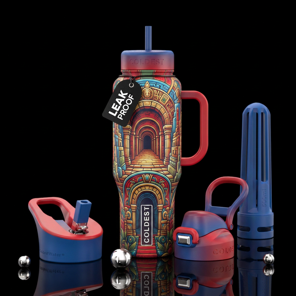 Inca tunnels water bottle design