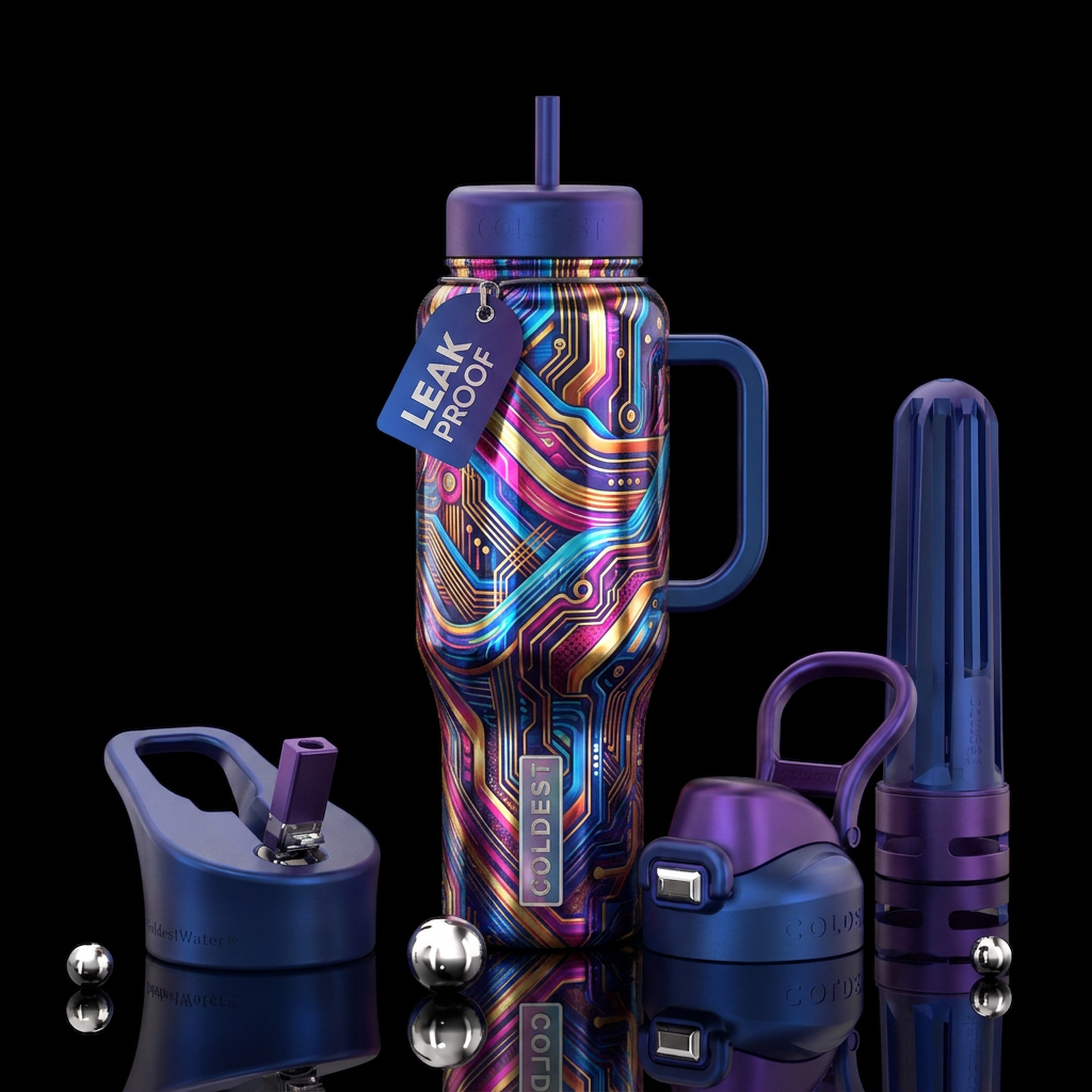 If coldest bottles were designed by AI water bottle design