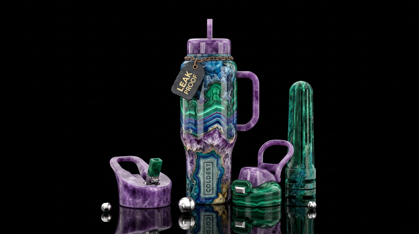 If a coldest bottle were slowly made by minerals i... water bottle design