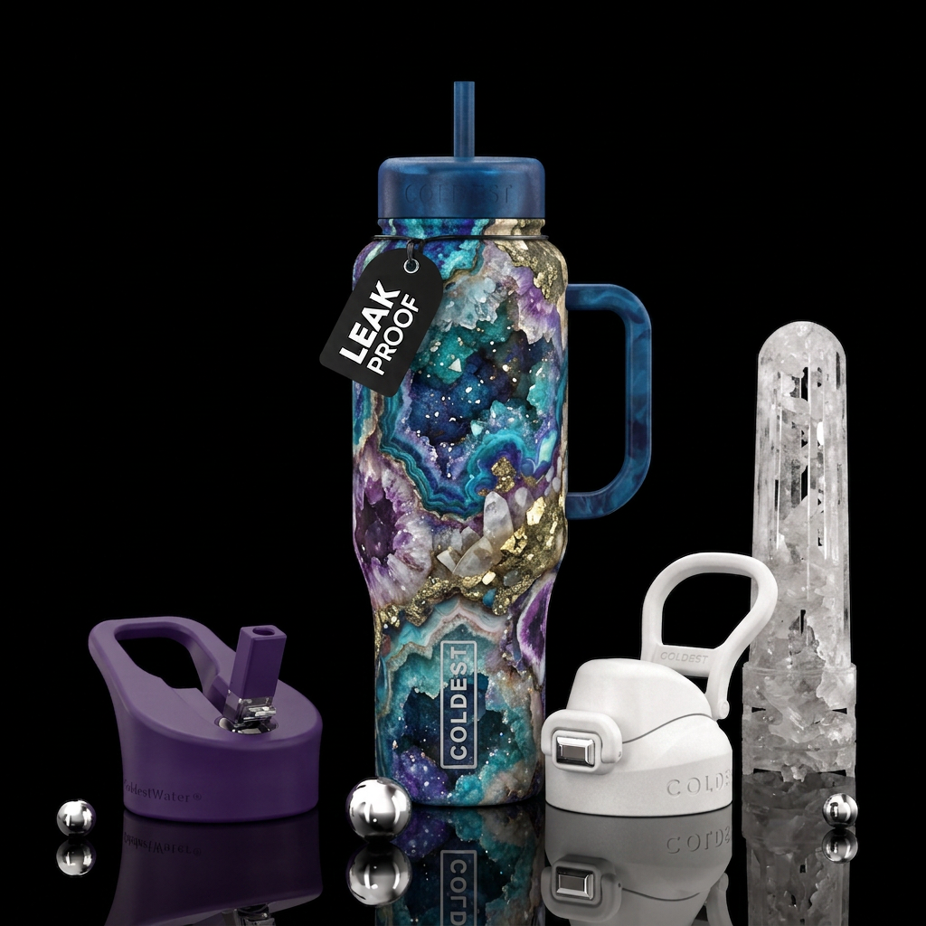 If a coldest bottle were slowly made by minerals i... water bottle design