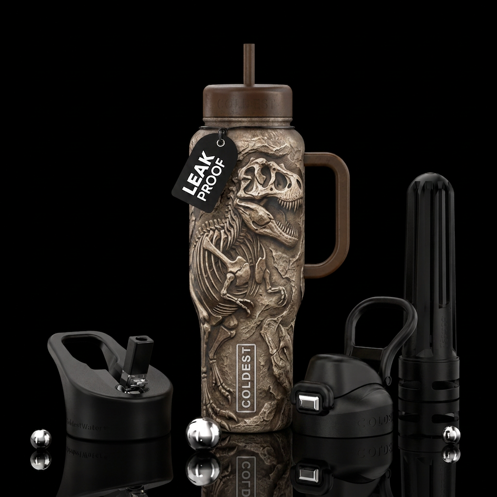 If a coldest bottle were a fossil dinosaur skeleto... water bottle design