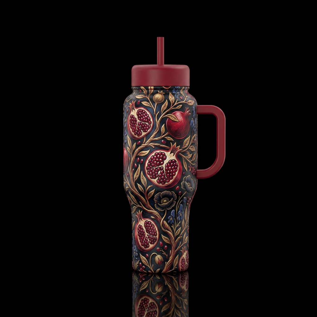 Tumbler inspired by the persephonie myth water bottle design