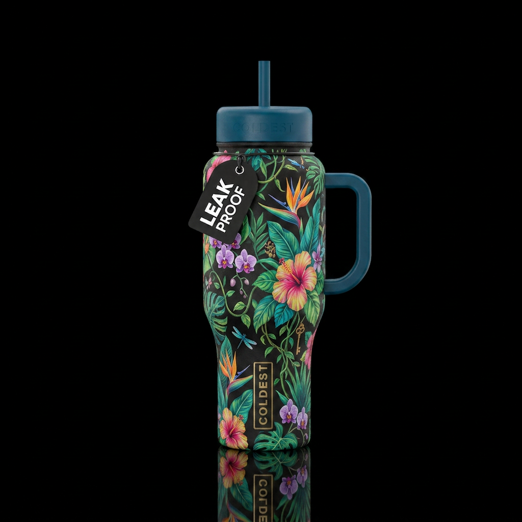 Secret garden, water bottle design