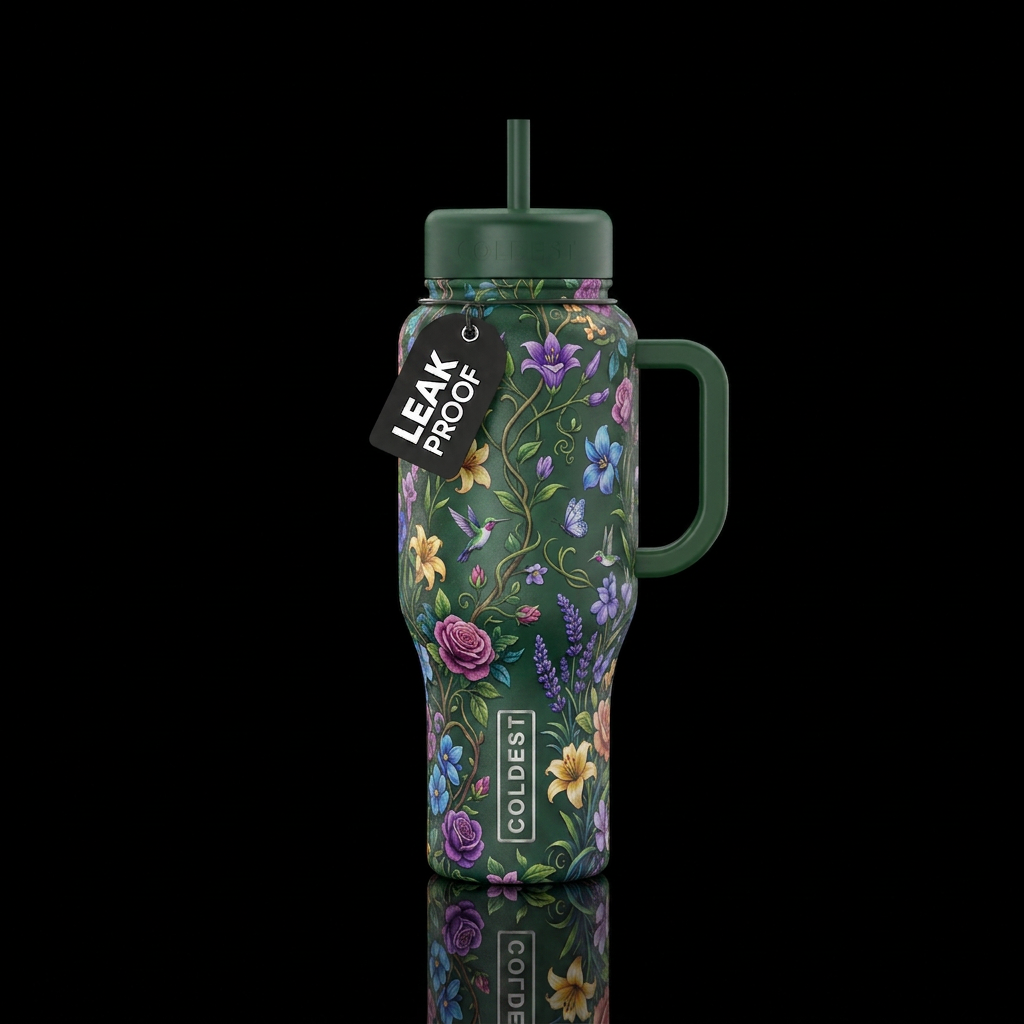 Secret garden, water bottle design