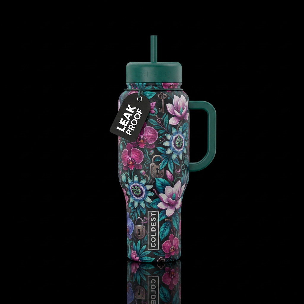 Secret garden, water bottle design