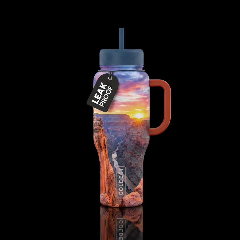 Grand Canyon at sunrise water bottle design