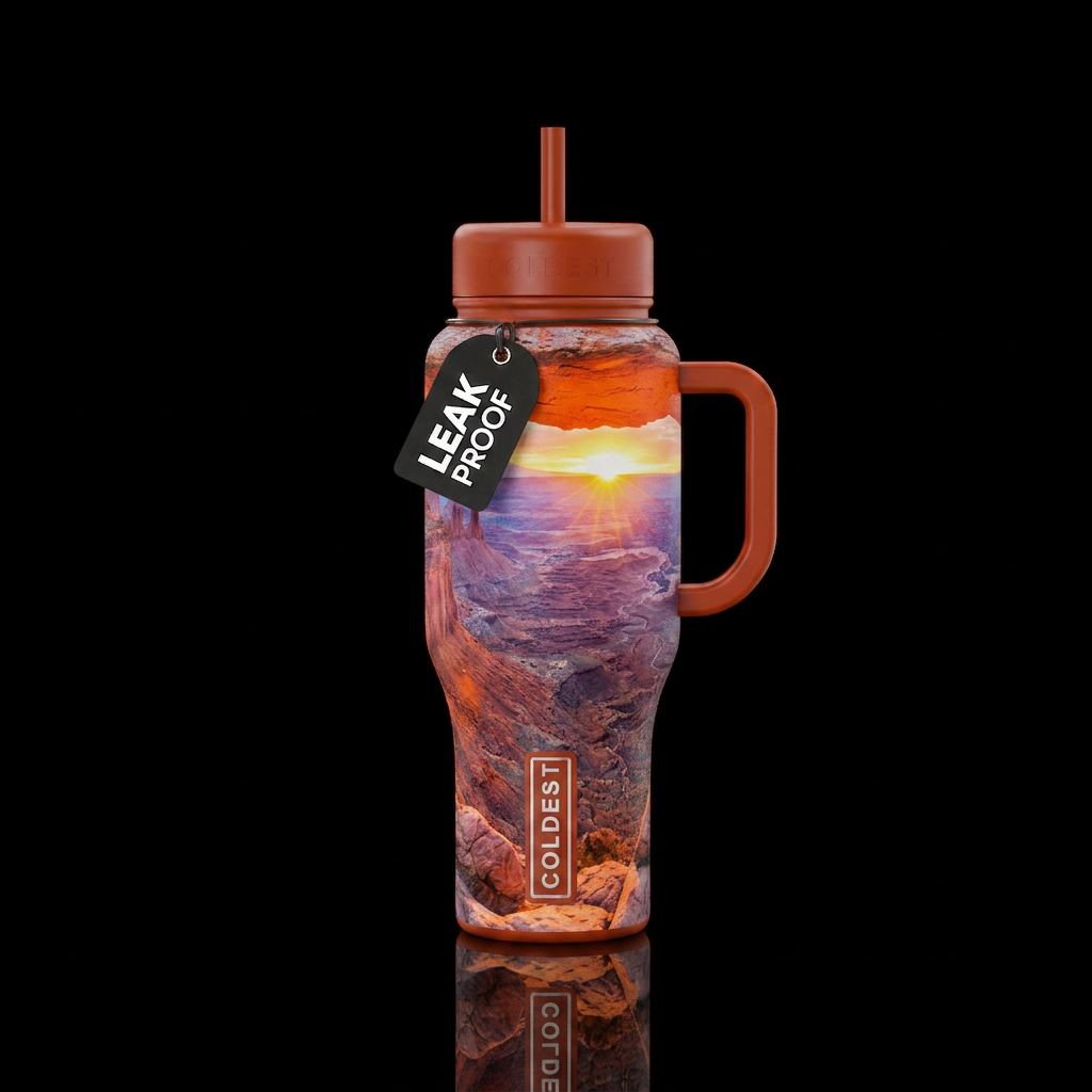 Grand Canyon at sunrise water bottle design