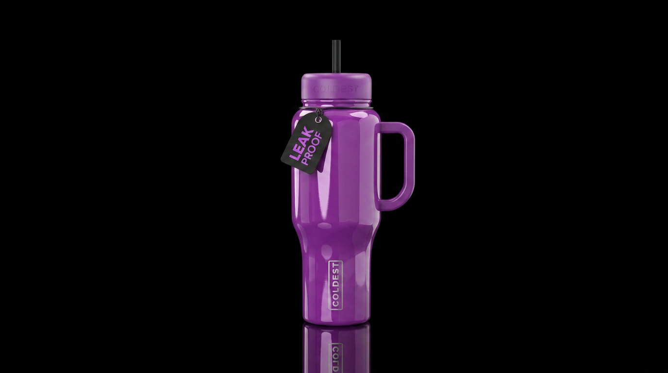 Tumbler is a candy grape water bottle design