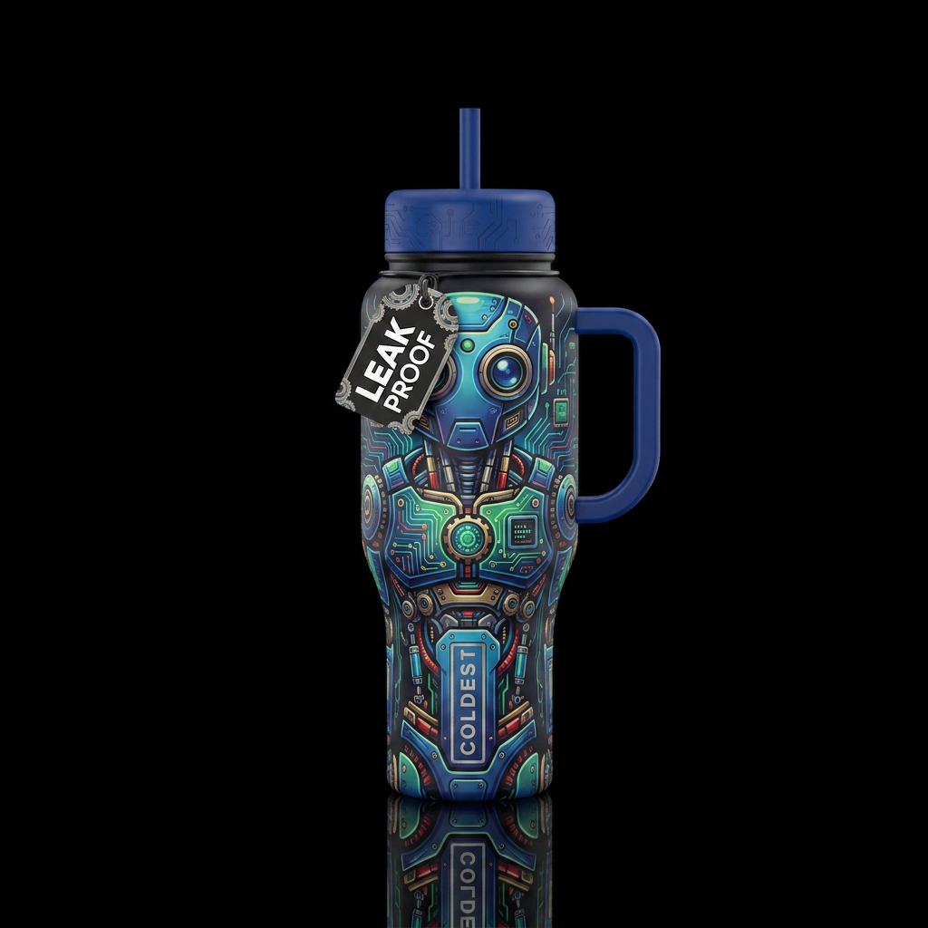Tumbler is a hydration robot water bottle design