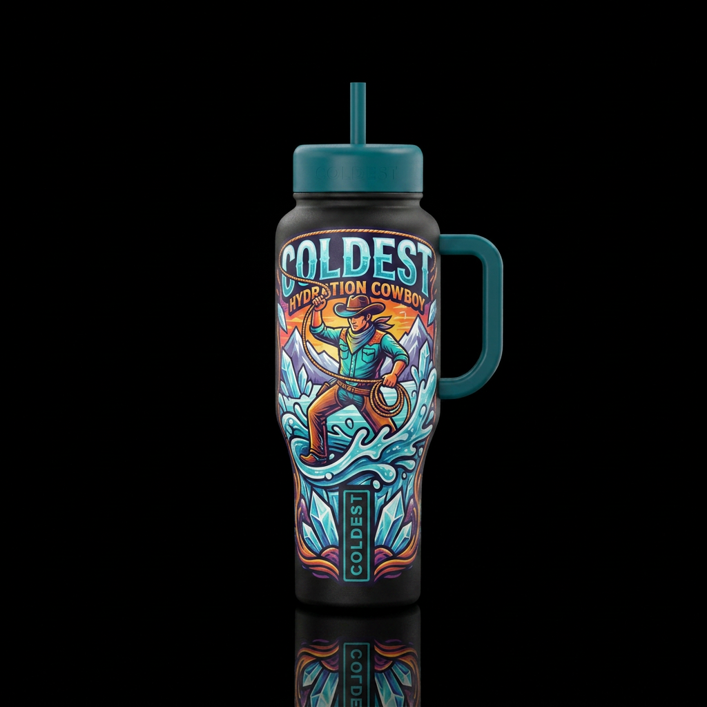 Coldest hydration cowboy water bottle design