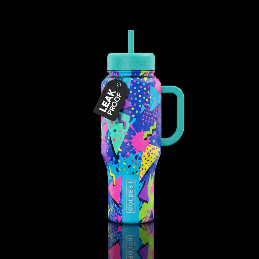 Tumbler inspired by the 80s water bottle design