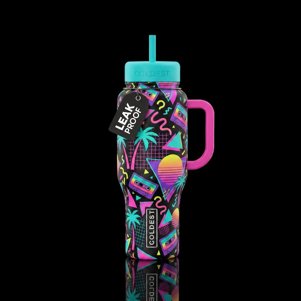Tumbler inspired by the 80s water bottle design