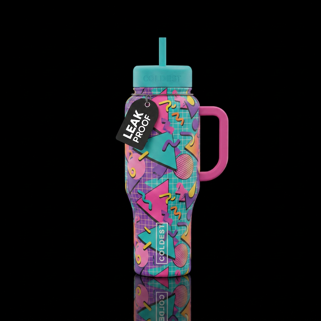 Tumbler inspired by the 80s water bottle design