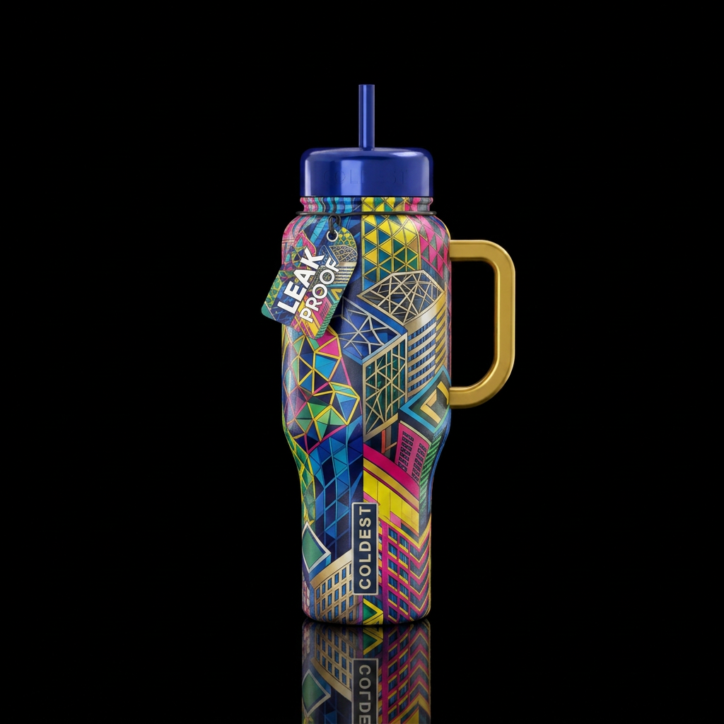 Tumbler inspired by modern architectural design water bottle design