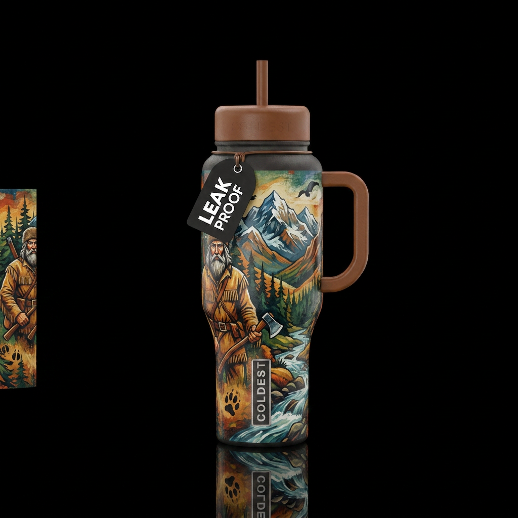 Tumbler inspired by mountain men water bottle design