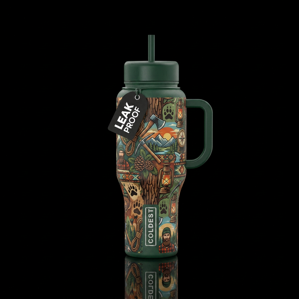 Tumbler inspired by mountain men water bottle design