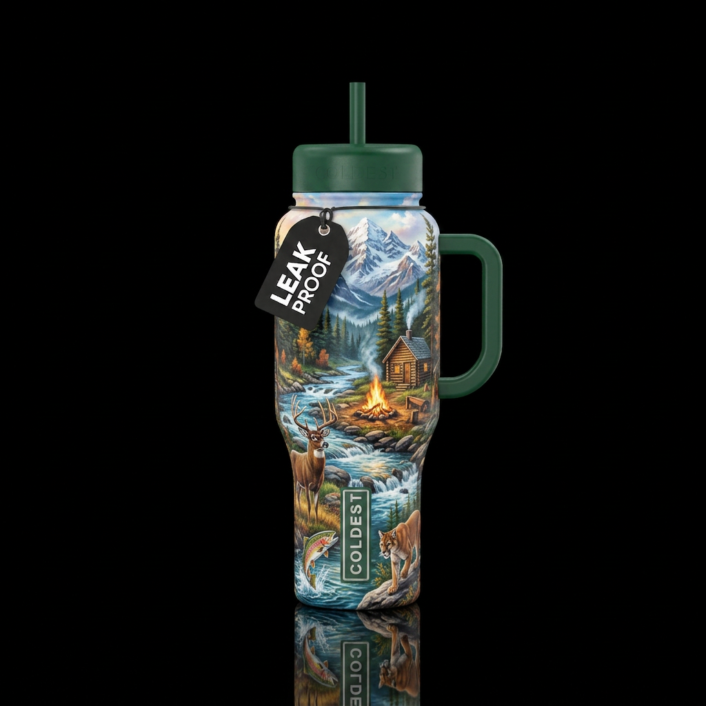 Tumbler inspired by mountain men water bottle design