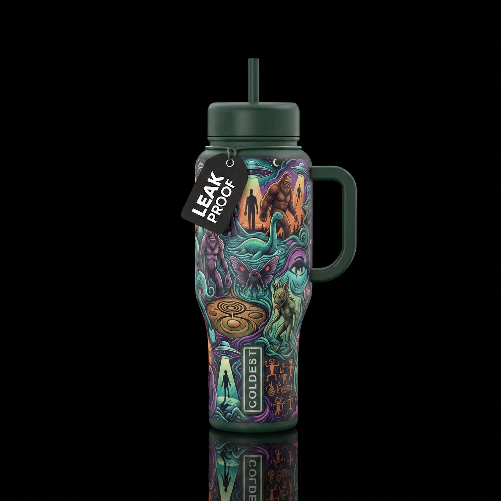 Tumbler inspired by urban legends water bottle design