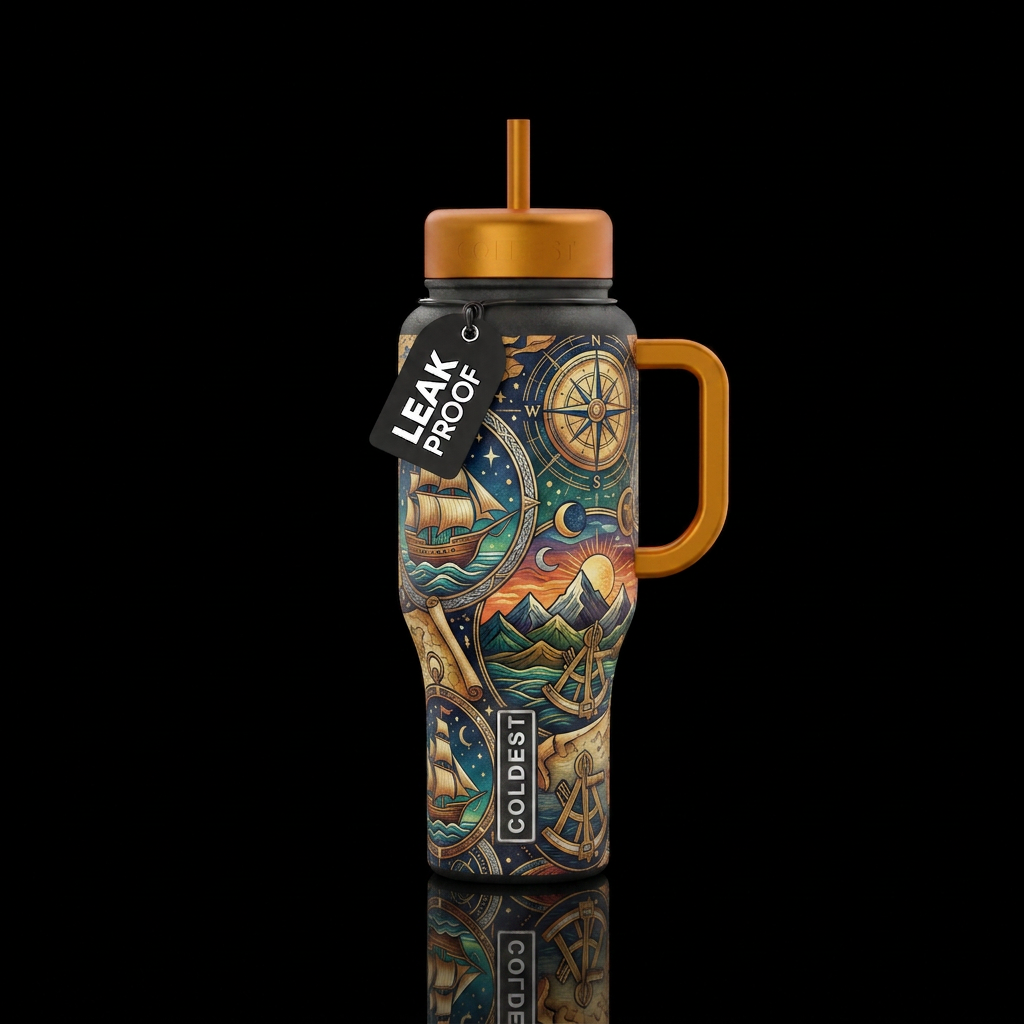 Tumbler is inspired by the spirit of exploration water bottle design