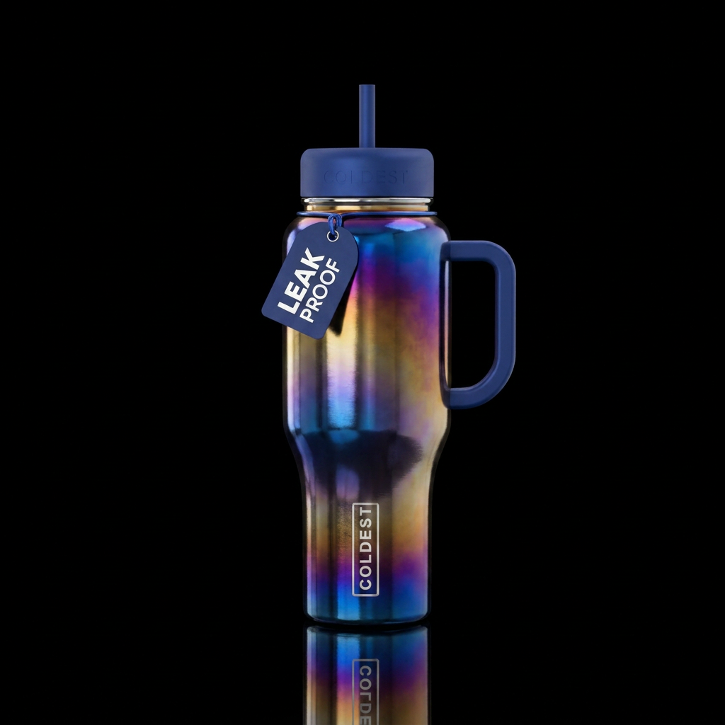 Tumbler inspired by heat treated metal water bottle design