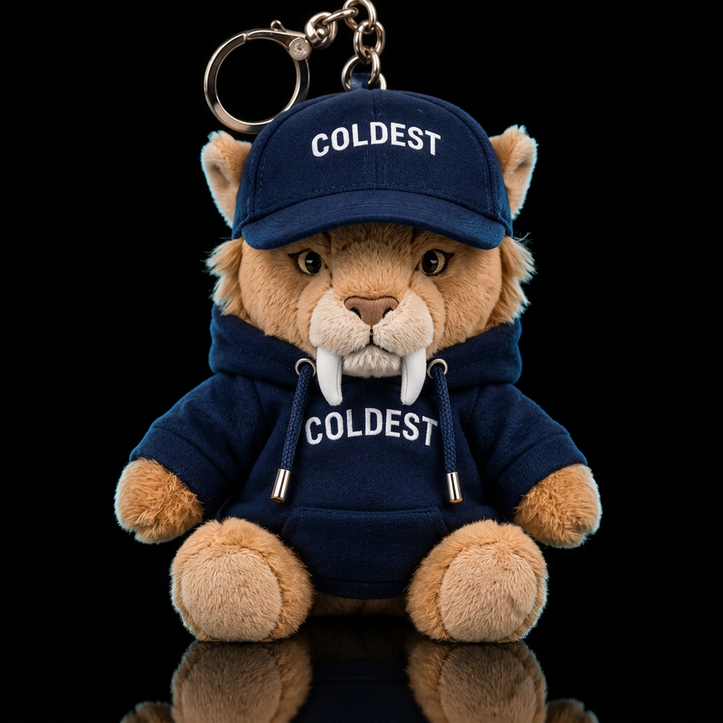 Saber tooth cat with Coldest hat water bottle design