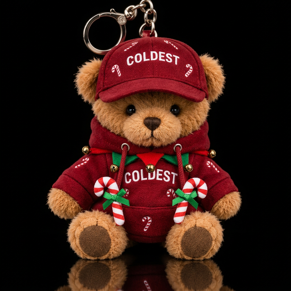 Coldest Christmas elf bear water bottle design