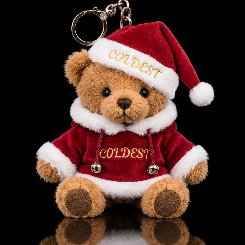 Santa Bear water bottle design