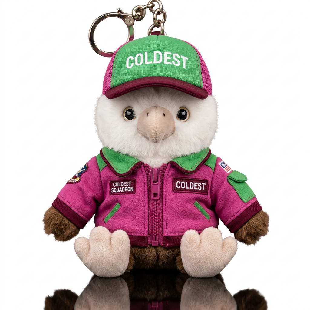 Captain Baldie Coldest Squadron water bottle design