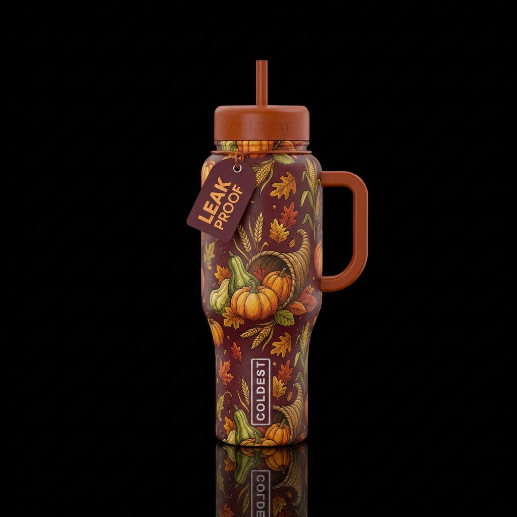 Tumbler inspired by Thanksgiving water bottle design