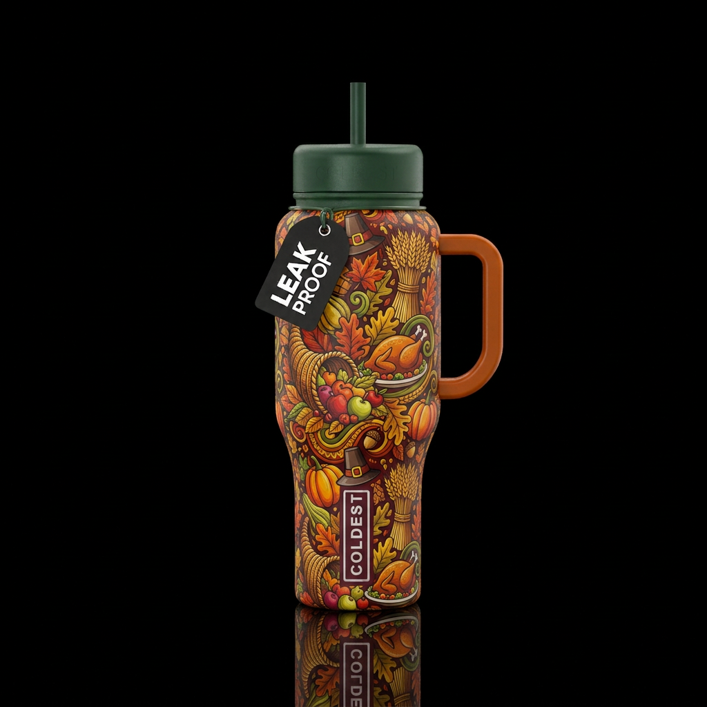 Tumbler inspired by Thanksgiving water bottle design