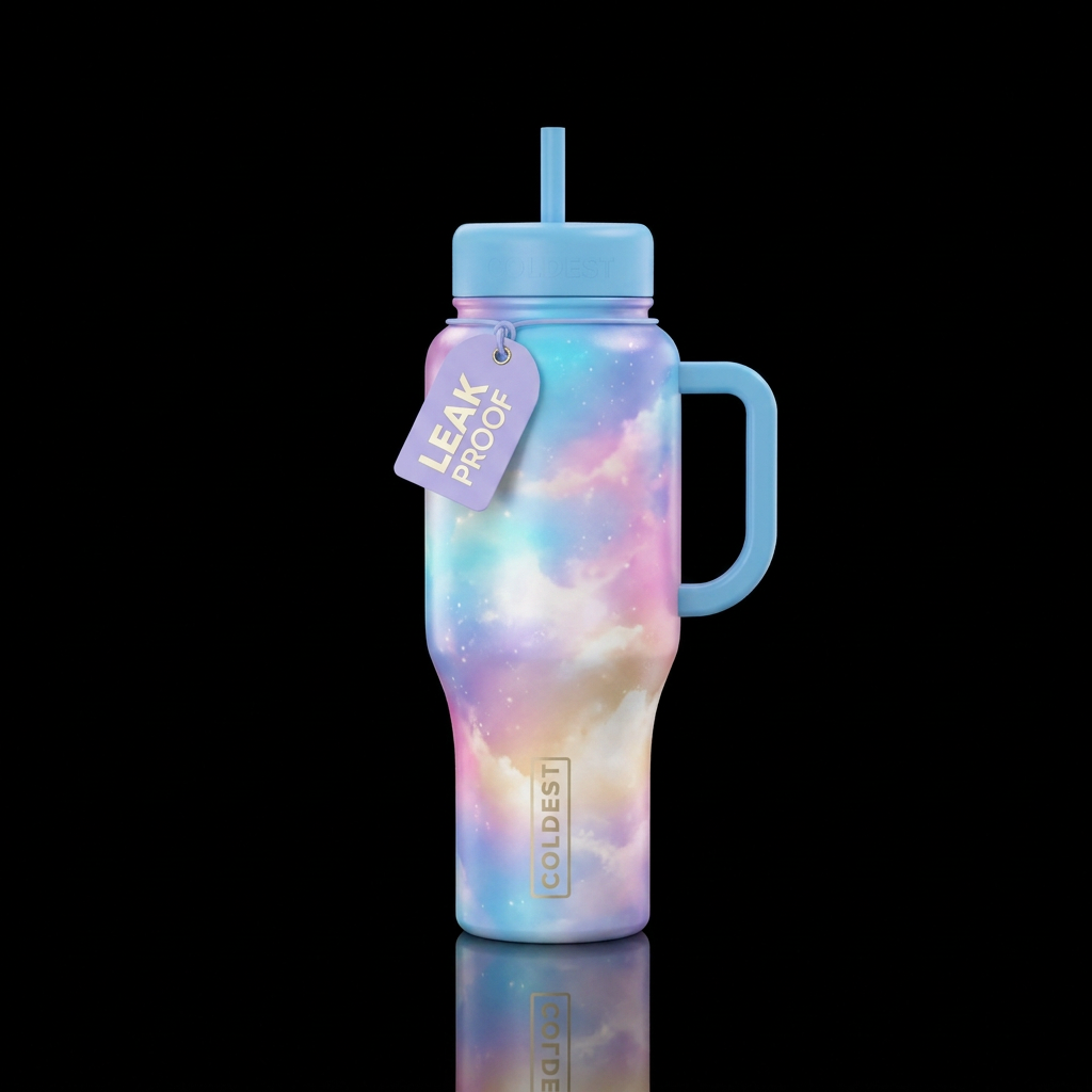 Tumbler inspired by heaven colors water bottle design